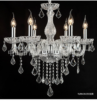 【经典矮户型透明现代欧式水晶吊灯YM06 餐厅水晶灯 卧室照明灯具】价格,厂家,图片,吊灯,中山市古镇灯隆照明电器厂-